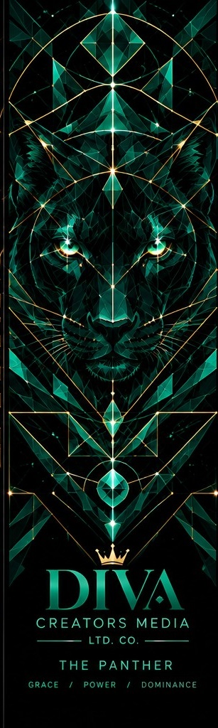 Geometric panther artwork