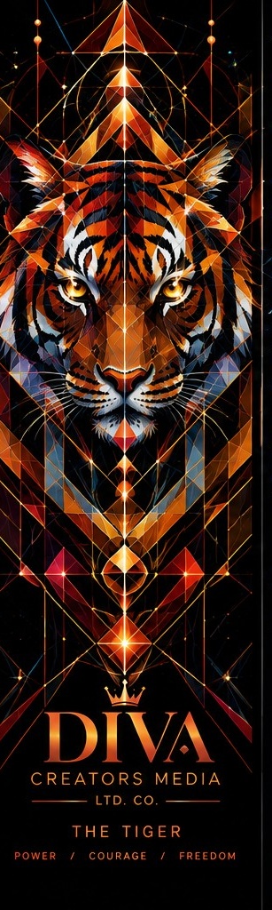 Geometric tiger artwork